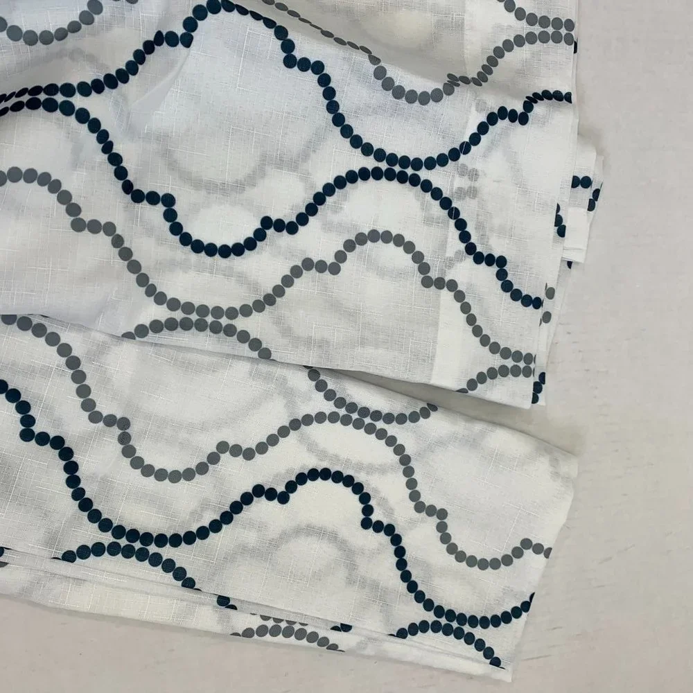 WINSTON PORTER Blue Ahrendt Geometric Rod Pocket Single Curtain Panel 50 x 95